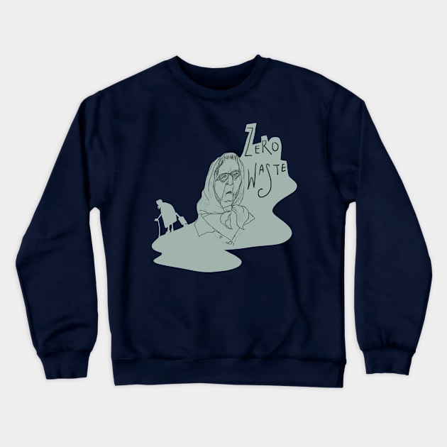 Zero waste old school Crewneck Sweatshirt by myhovercraft